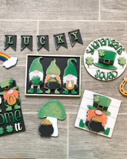 Lucky Gnome St. Patrick's Tiered tray , UNFINISHED