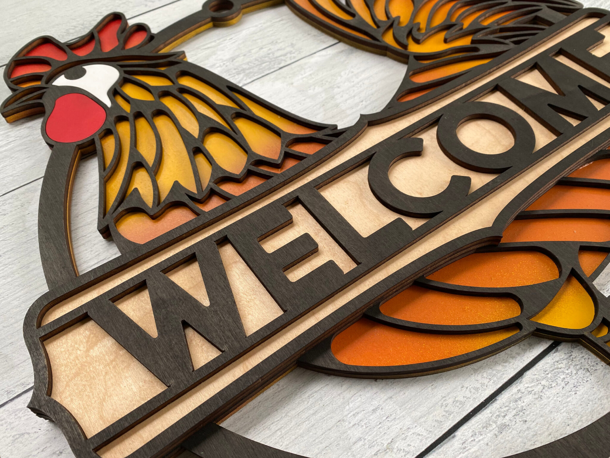 Rooster Welcome Sign - MyMakerScape