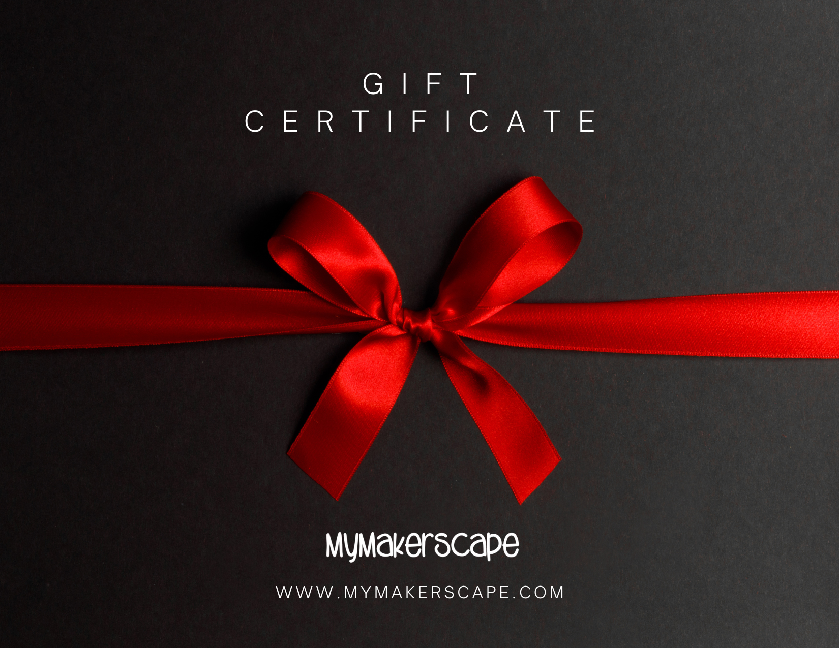 Black Red Bow Premium Gift Certificate