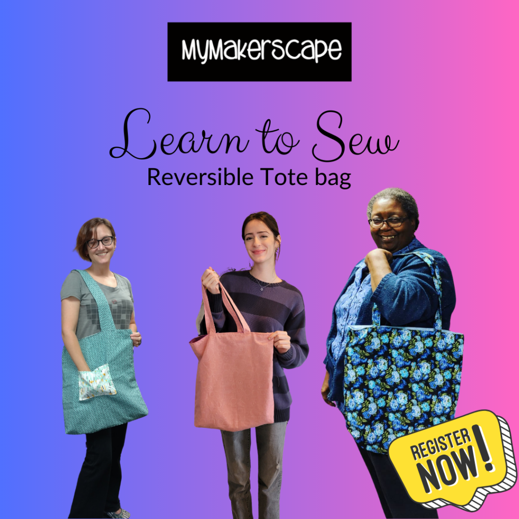 Learn to Sew a Reversible tote bag MyMakerscape