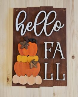 Hello Fall Pumpkin Shiplap DIY Kit