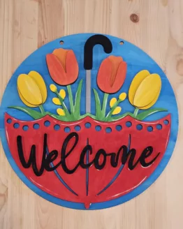 Welcome Tulip Umbrella Door Hanger DIY kit