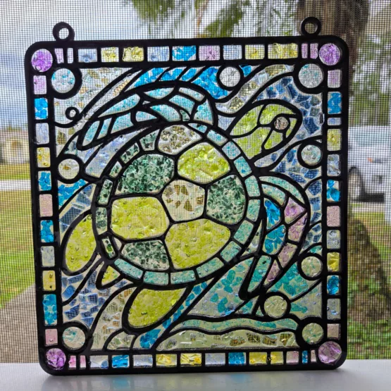 Sea turtle Frame Shattered Glass DIY kit