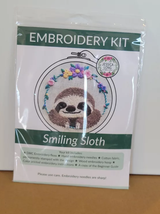 Smiling Sloth - Embroidery Kit