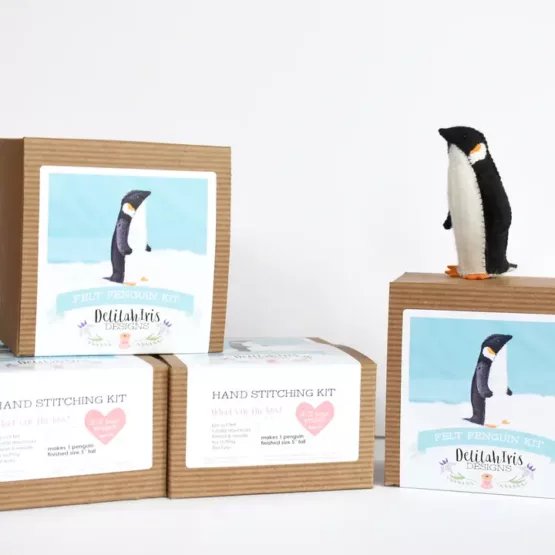 DIY Craft Kit - Penguin Felt Animal Sewing Kit - Image 2