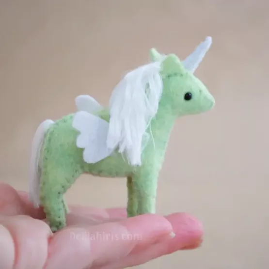 Tiny Felt Unicorn Sewing Pattern