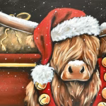 Sleigh Bell Highland Cow Paint Night